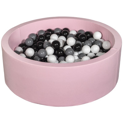 Piscina rotonda rosa per bambini con 300 palline colorate Piscina rotonda rosa per bambini con 300 palline colorate